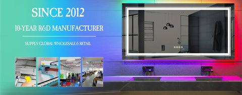 LUVODI 24 Inch Gold Frame Round Bathroom Mirror with Lights Illuminate Wall Vanity Mirror 3 Color Dimmable Anti-Fog Smart Mirror