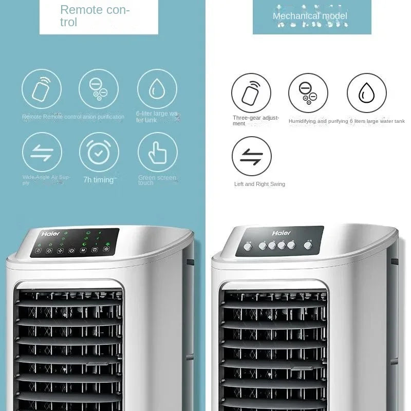 Air Conditioner Fan Cooling Fan Humidification Refrigeration Bladeless Fan Household Air Conditioner Small Air Conditioner