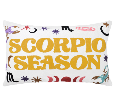 Scorpio Season Needlepoint Cushion