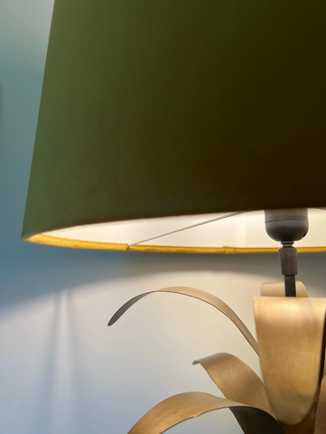 Mustard Velvet Lampshade | French Drum Ceiling Light Shade | Bespoke Handmade Empire Lampshade