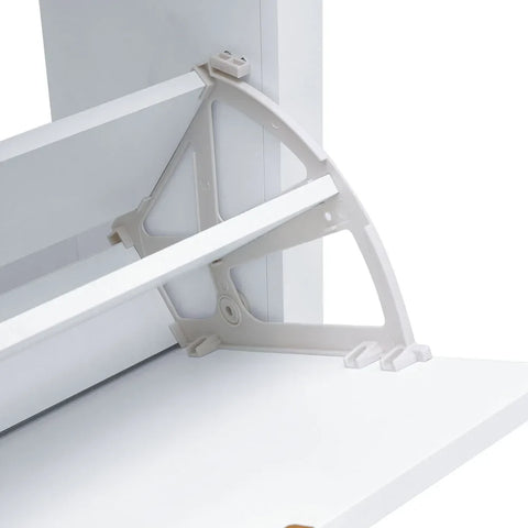 Flip Down Wood Shoe Cabinet 4 Shelf