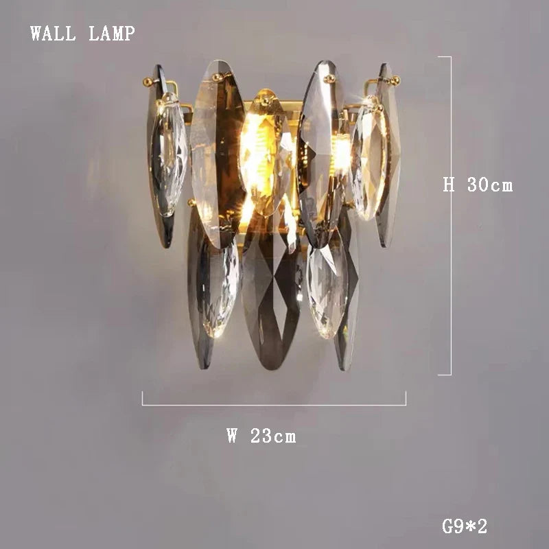 Crystal Gold Silver Designer Chandelier