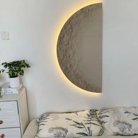 Moon Wall Painting Lamp Creative Minimalist Living Room