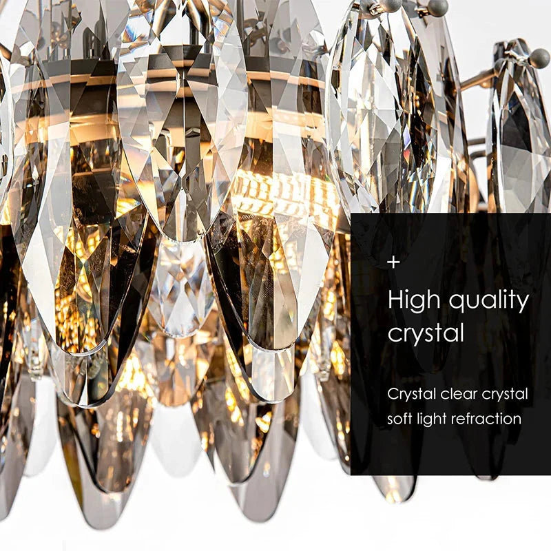 Crystal Gold Silver Designer Chandelier