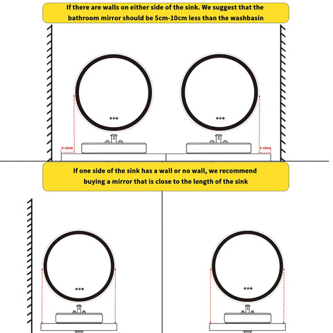 LUVODI 24 Inch Gold Frame Round Bathroom Mirror with Lights Illuminate Wall Vanity Mirror 3 Color Dimmable Anti-Fog Smart Mirror