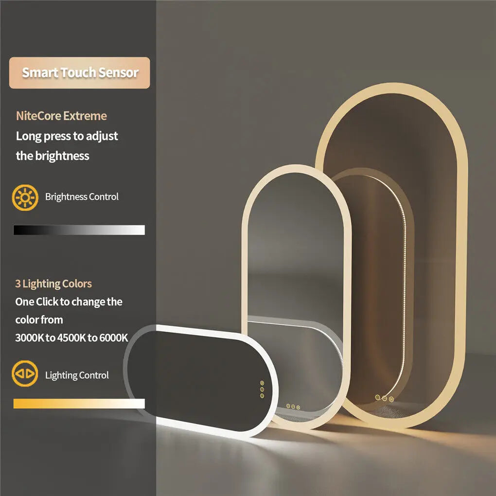 LUVODI Waterproof Illuminate Bathroom Light Vanity Mirror Frameless Touch Screen Backlit Demist Wash Basin Mirror