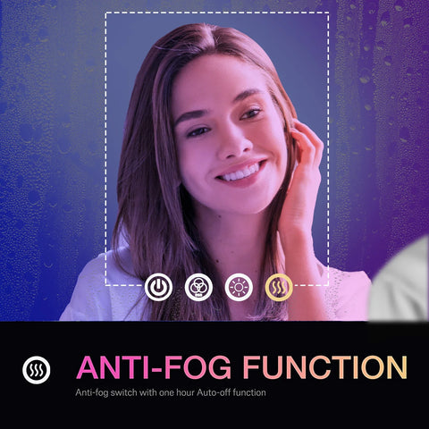 Round LED Bathroom Mirror, Backlit and Front Lit, Wall Mounted Vanity Mirror, Dimming and Demister, 60 cm, 80cm