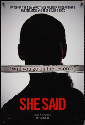 She Said (2022) Original US One Sheet Movie Poster