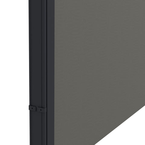Outsunny Retractable Side Awning, Outdoor Privacy Screen for Garden, Hot Tub, Balcony, Terrace, Pool, 400 x 160cm, Dark Grey