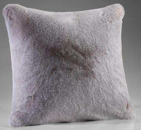 Silver Alaska Fox Faux Fur Cushion