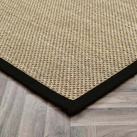 Sisal Rug Light Beige | Black Border