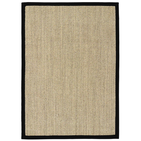 Sisal Rug Light Beige | Black Border
