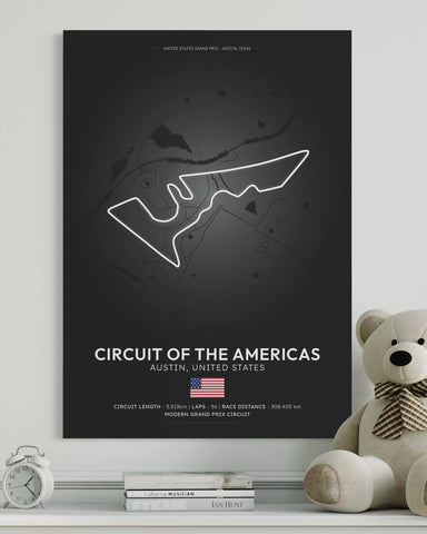 Circuit Of The Americas Poster - Formula 1 Inspired Print