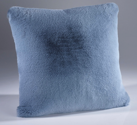 Soft Blue Faux Fur Cushion