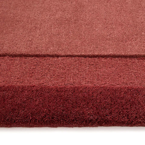 Origins Stacked Border Rug | Wine Red