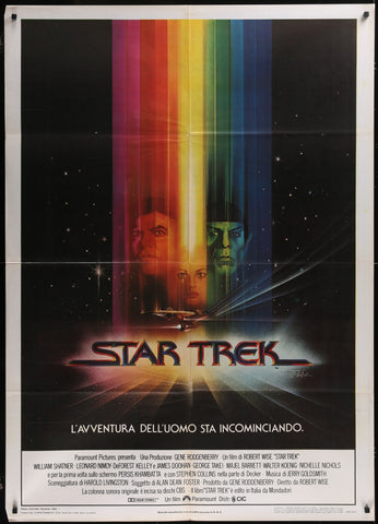 Star Trek: The Motion Picture (1979) Original Italian One Panel Movie Poster 39 x 55