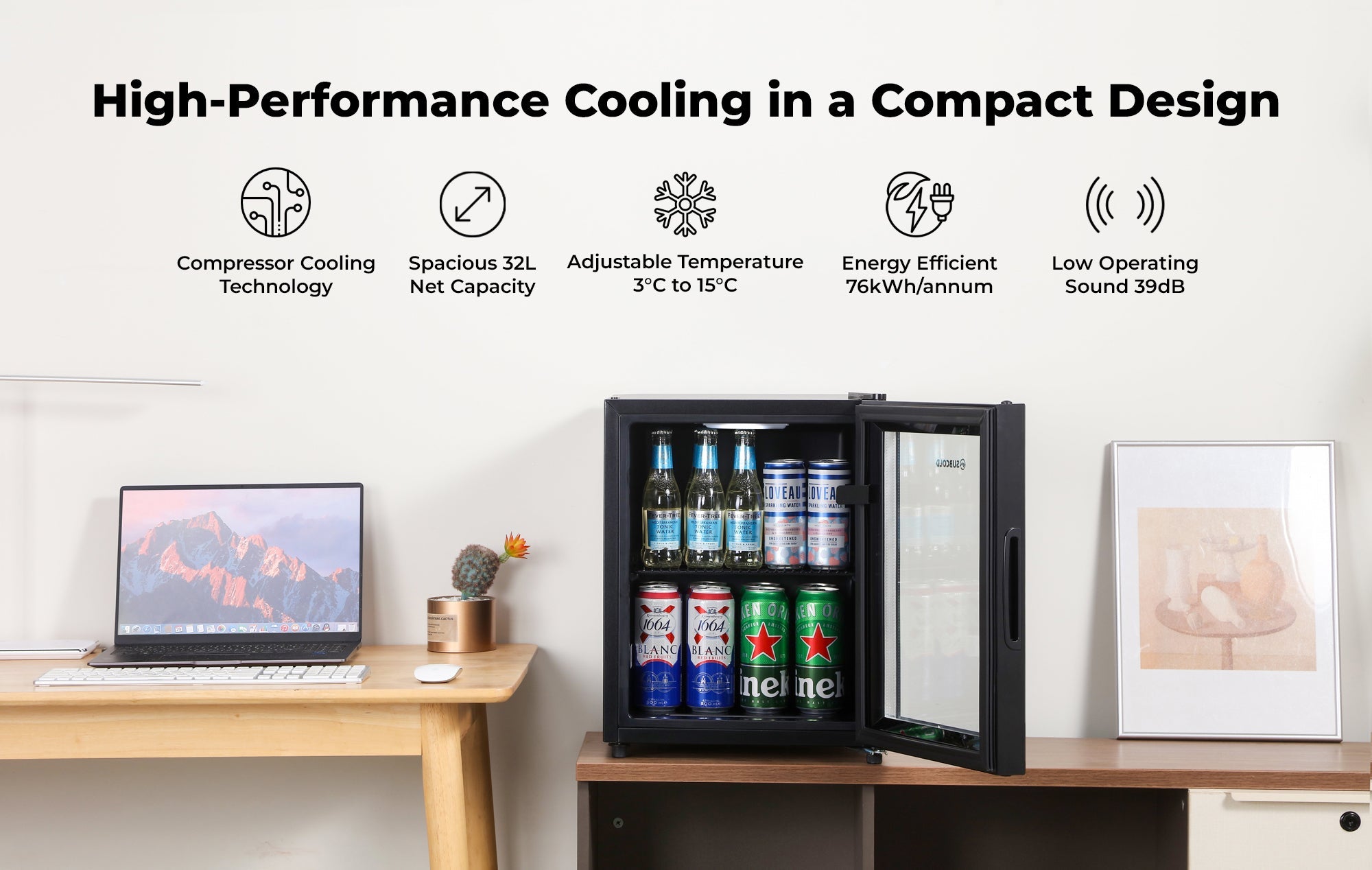 Subcold Cave35-G Glass Door Beer Fridge