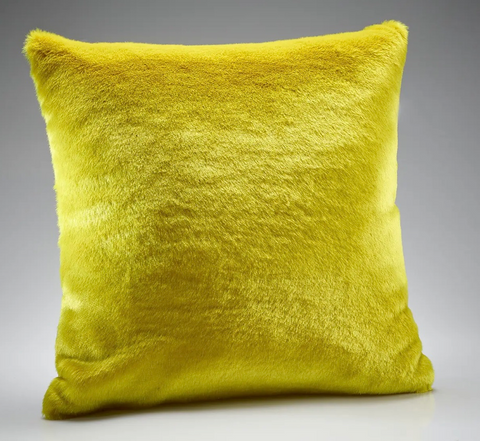 Sulphur Faux Fur Cushion