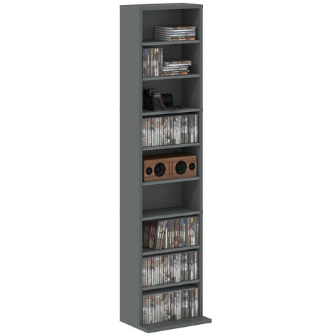 HOMCOM 260 Narrow CD Storage Unit - Grey