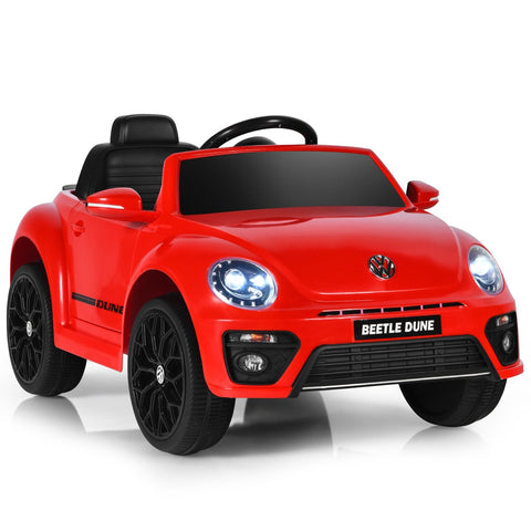 12V Volkswagen Beetle Electric Kids Ride On Car with Remote Control-Pink