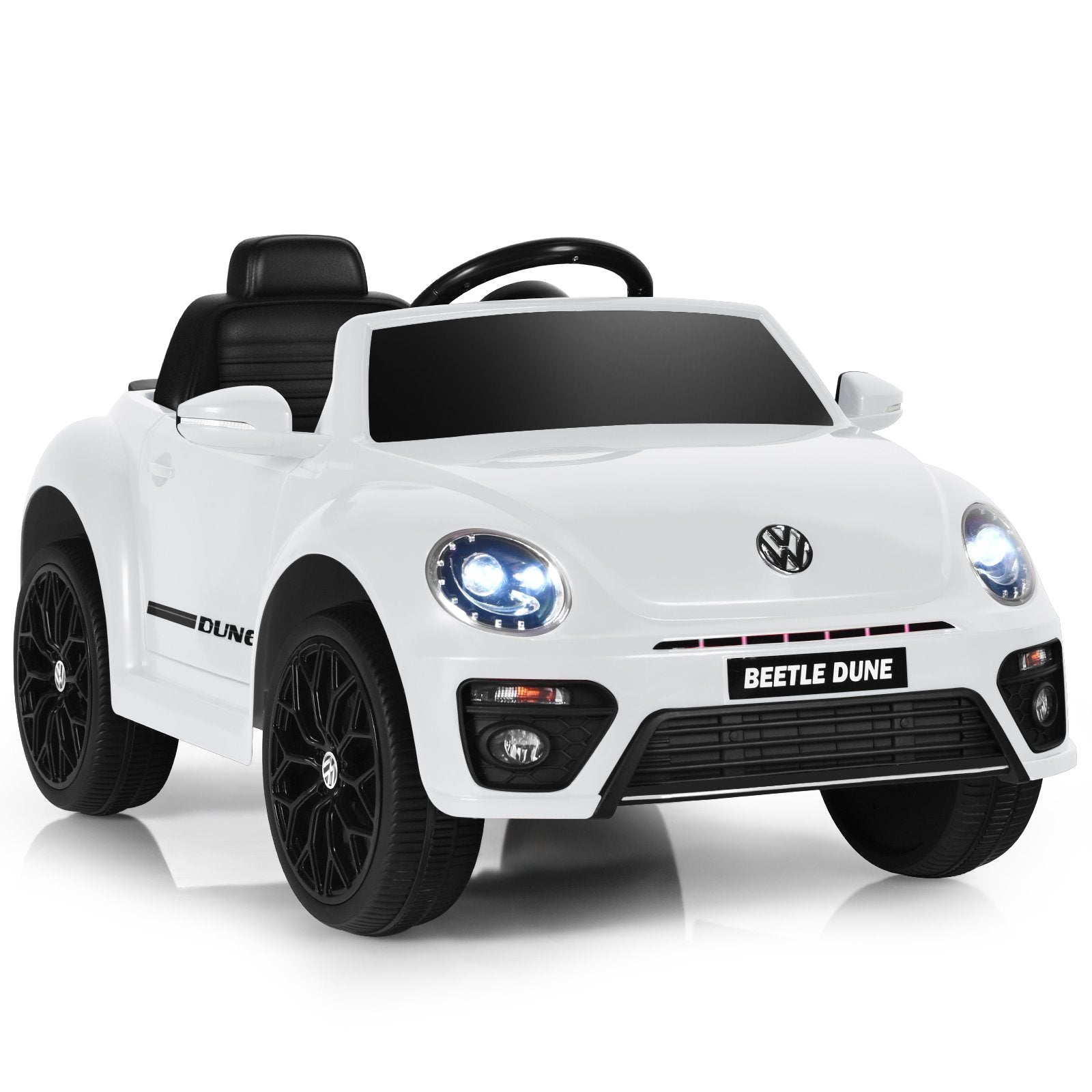 12V Volkswagen Beetle Electric Kids Ride On Car with Remote Control-Pink