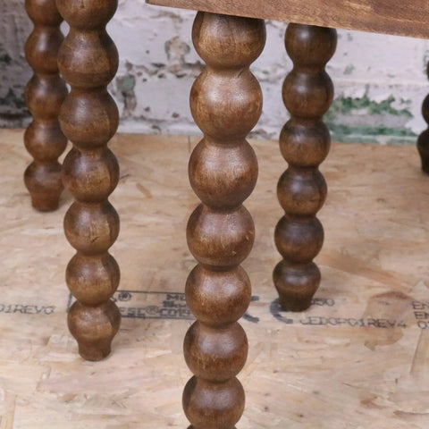 Tivani Wooden Side Table Set of 2 Bobbin Legs