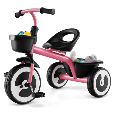 Toddler Tricycle Kids Trike with Adjustable Seat for 1.5-5 Years Old-Navy