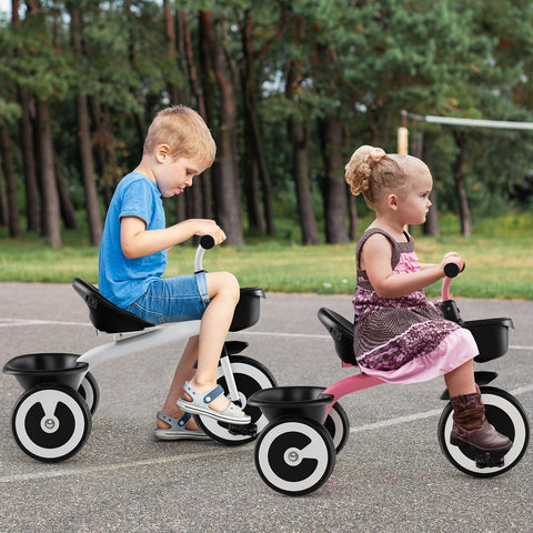 Toddler Tricycle Kids Trike with Adjustable Seat for 1.5-5 Years Old-Navy