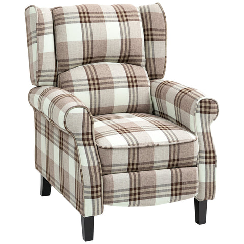HOMCOM 160\'c2\'b0 Reclining Armchair, with Footrest - Brown