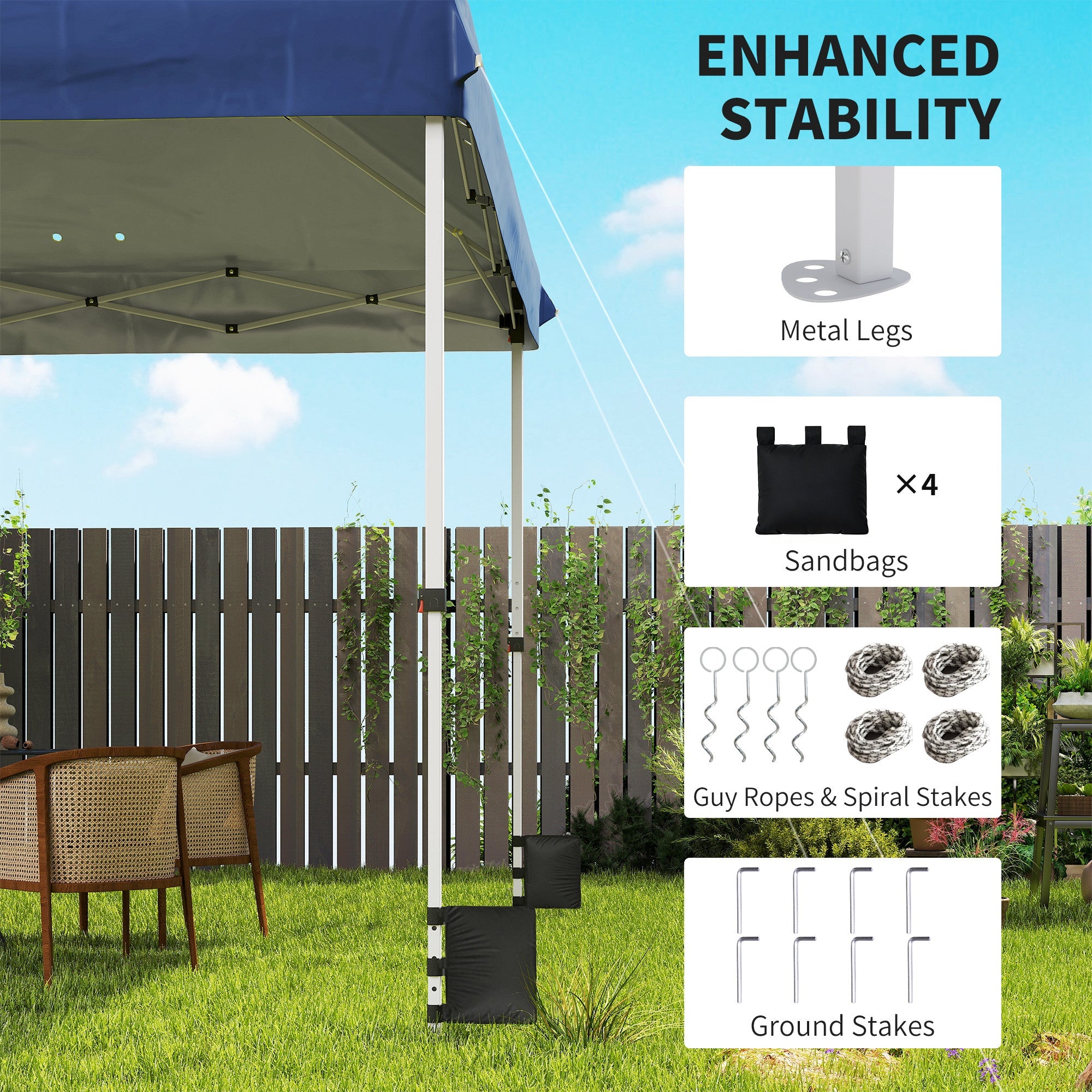 Outsunny 3 x 3 m Pop Up Gazebo with Wheels, UPF50+ One-Touch Outdoor Garden Party Tent Marquee Wedding Awning Canopy, Dark Blue