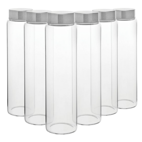 Screw Top Glass Bottles - 1Ltr - Set of 6