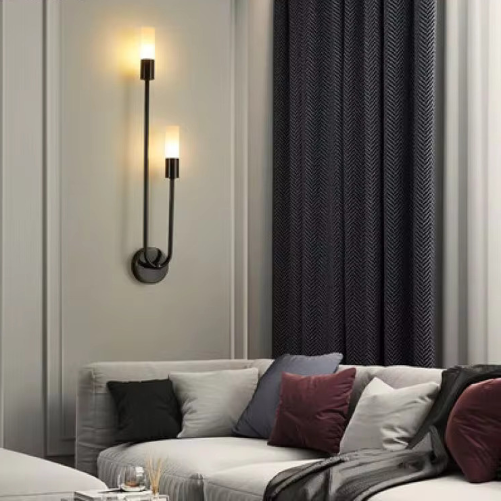 Spire Sleek LED Wall Light 12W Warm White Modern Metal G9 Bulb