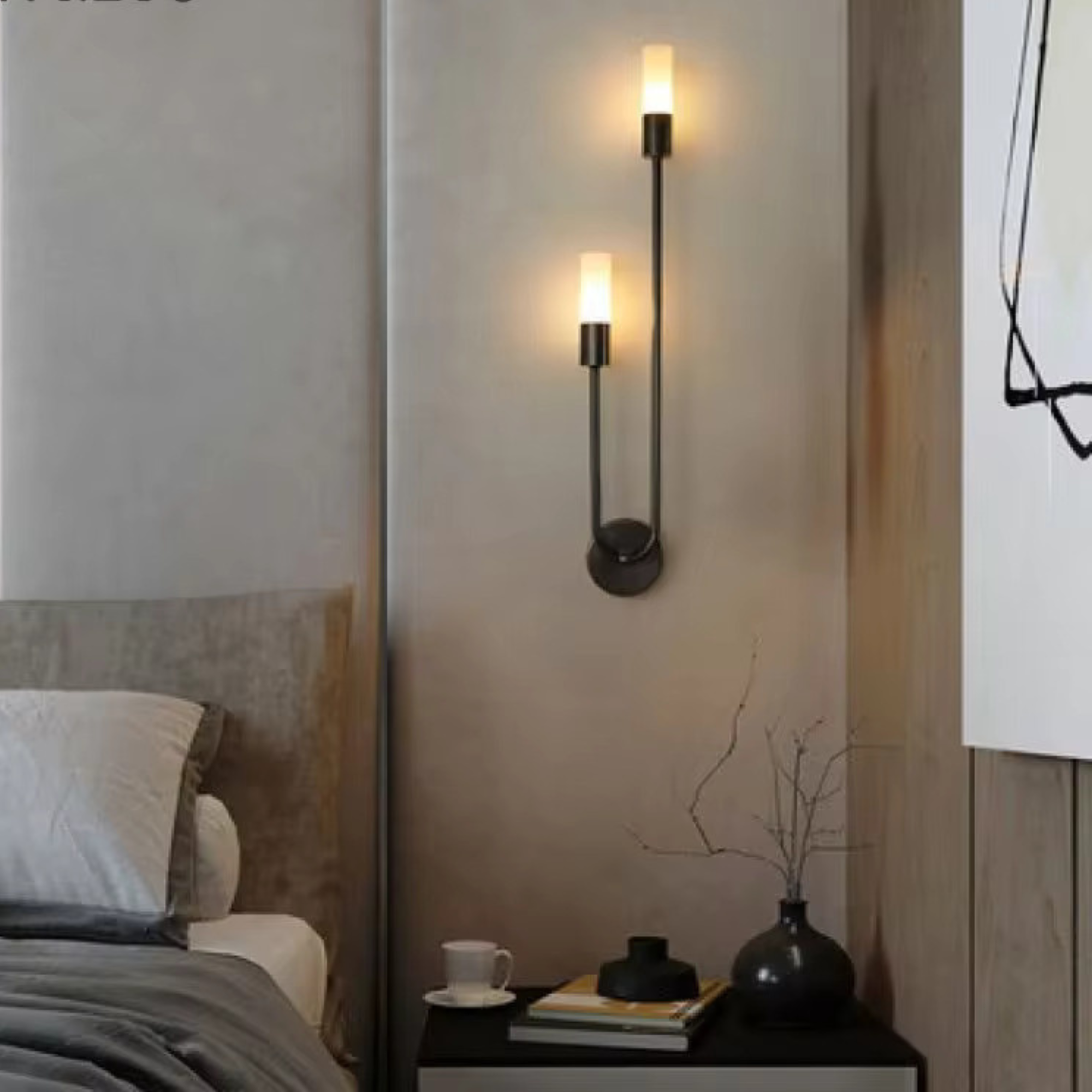 Spire Sleek LED Wall Light 12W Warm White Modern Metal G9 Bulb