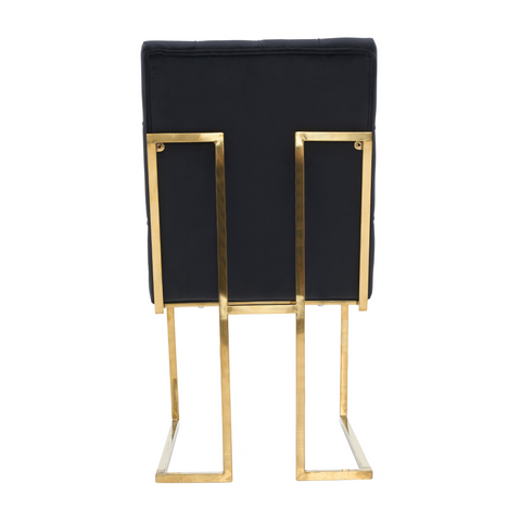Siena Tufted Velvet Dining Chair – Gold Frame, Modern Luxury Accent