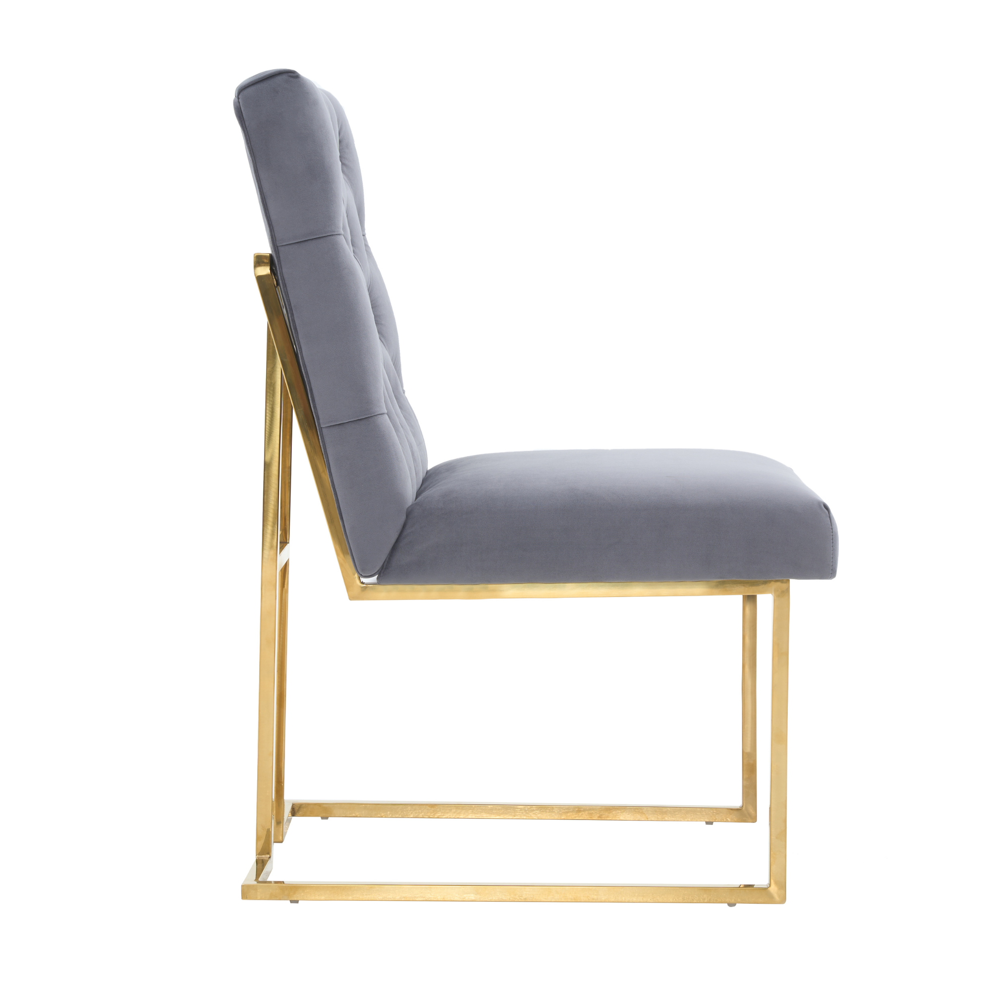 Siena Tufted Velvet Dining Chair – Gold Frame, Modern Luxury Accent