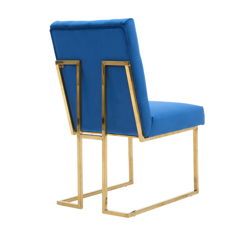 Siena Tufted Velvet Dining Chair – Gold Frame, Modern Luxury Accent
