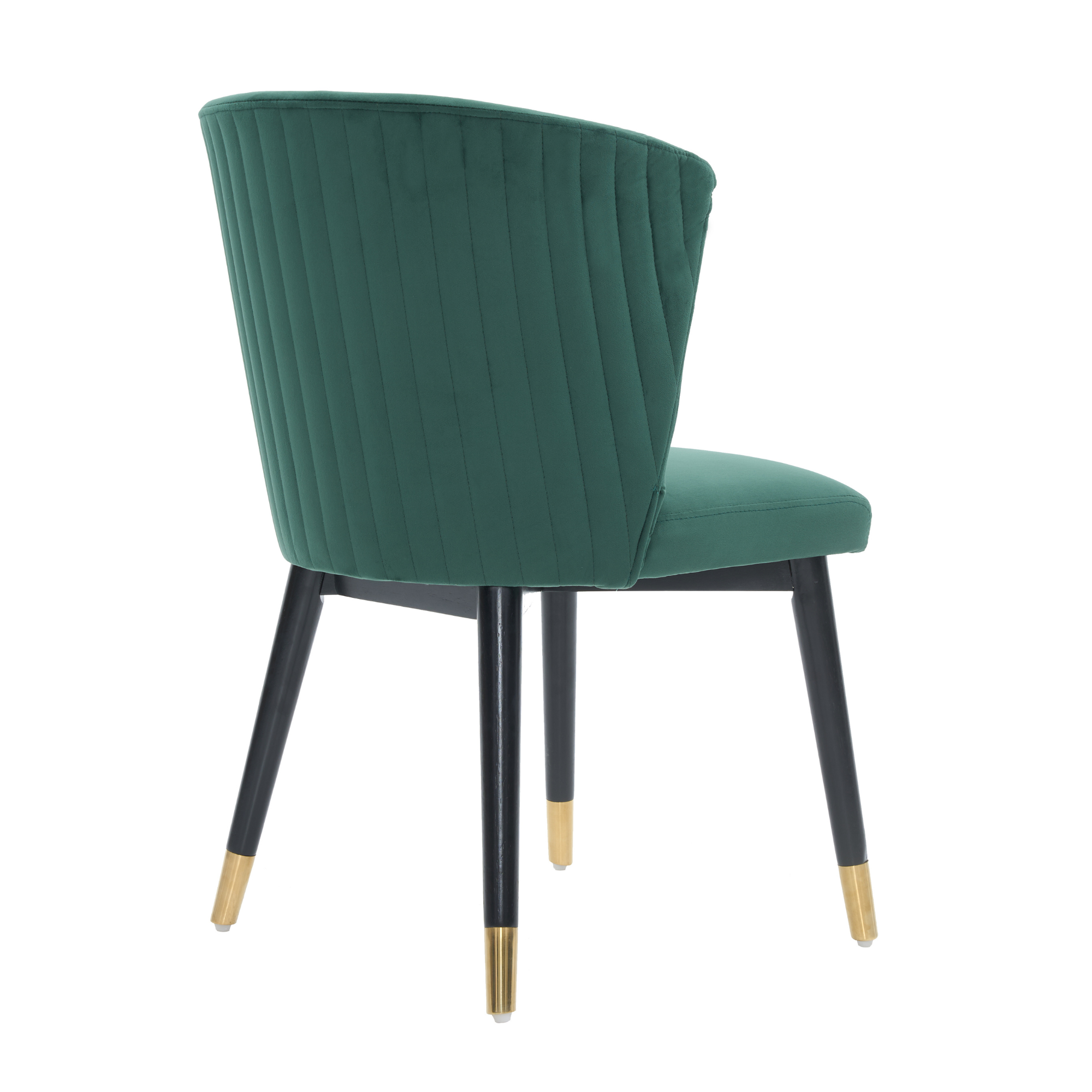 Sofina Modern Velvet Dining Chair with Tufted Back – Wooden Frame & Gold-Tipped Rubberwood Legs