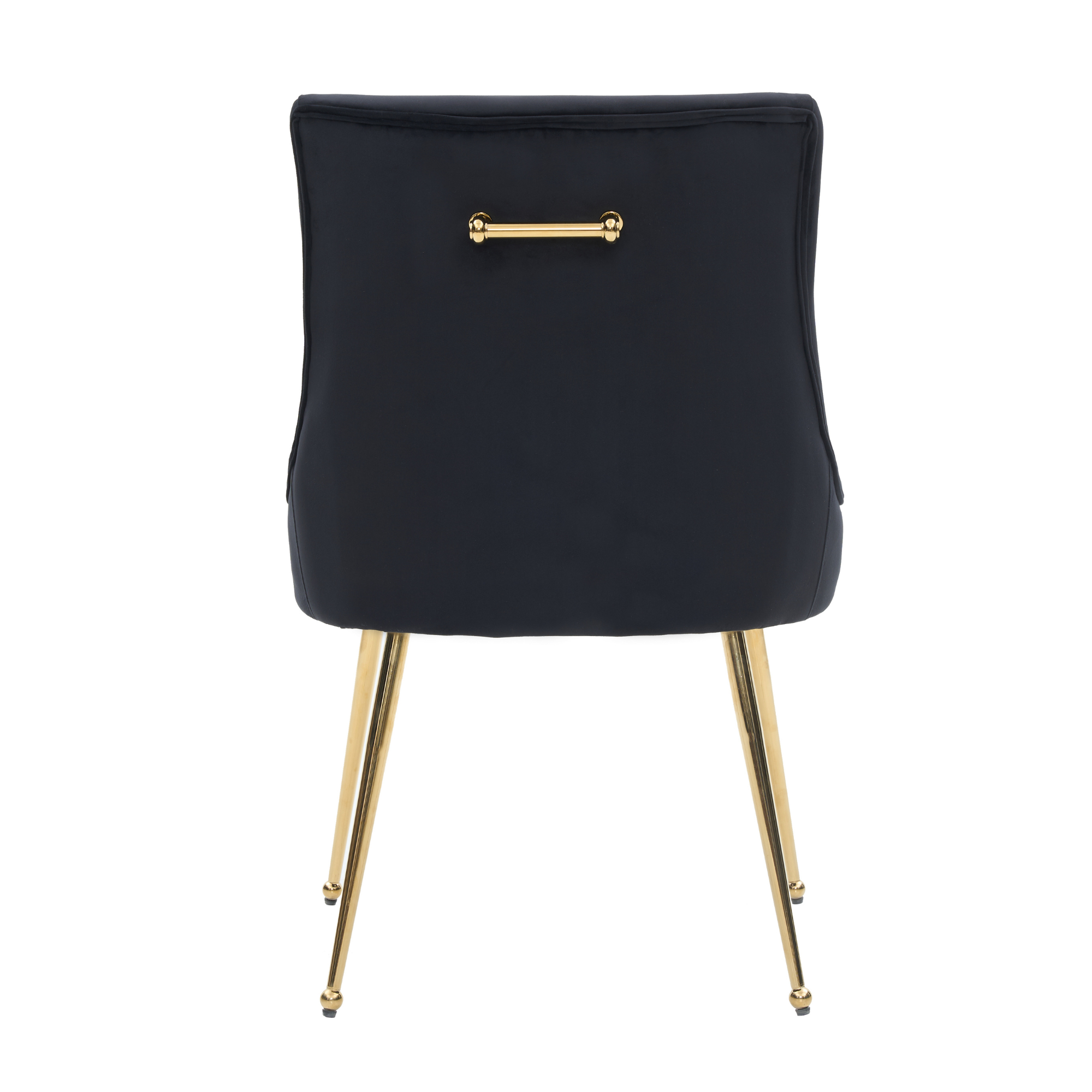 Viviana Velvet Dining Chair – Gold Legs, Ring Handle & Modern Accent