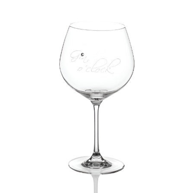 Diamante "Gin O'Clock" Gin Glass - 610ml - In Gift Box