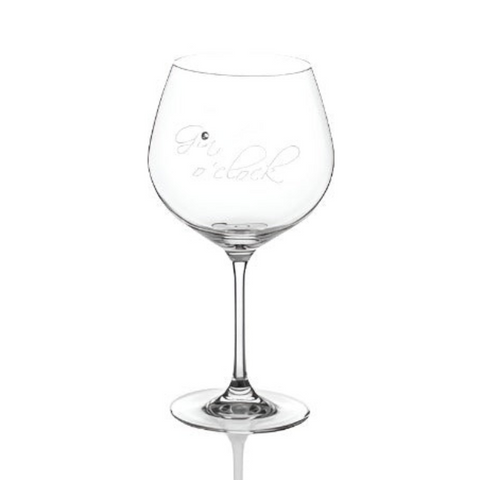 Diamante "Gin O'Clock" Gin Glass - 610ml - In Gift Box