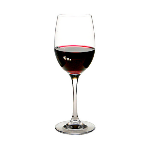 Diamante Petit Wine Glass with Heart Design - In Gift Box