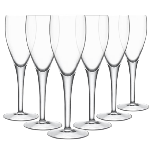 Crystalite Champagne Flutes - 230ml - Set of 6
