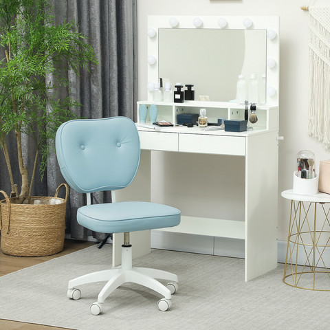 Vinsetto Vanity Task Chair with Adjustable Height, Armless