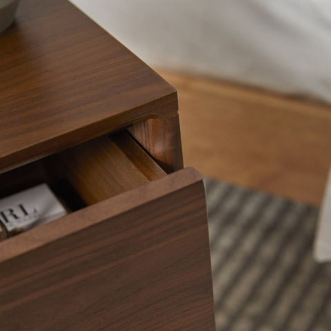 Wright Narrow Walnut Bedside Table