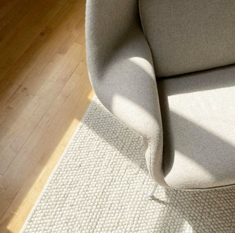 Womb Style Chair & Ottoman In Premium Velvet or Linen, Dark Blue