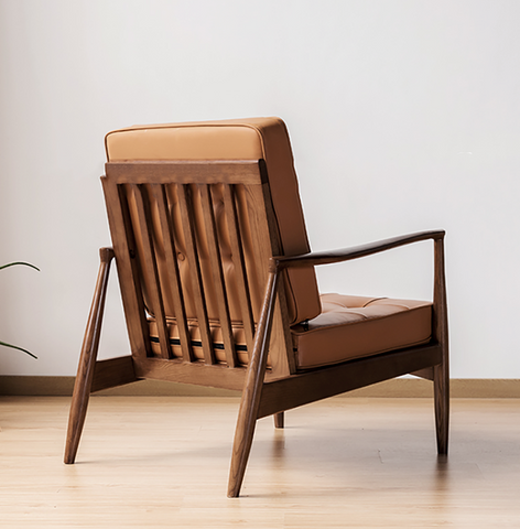 Classic C02 Armchair, Green Leather & Wood