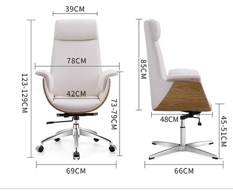 E43 Office Chair, High Back, Grey / Black