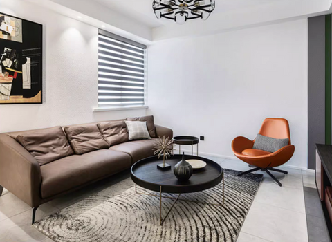 Classical Snail Armchair, Brown Leather