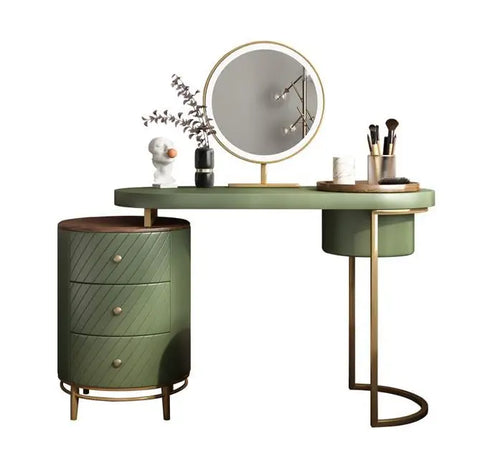 Tandy Dressing Table Green/ White/ Black And Gold