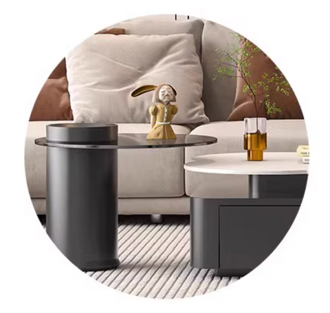 Aroma Flower Nesting Coffee Table, White Top